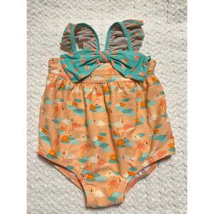 Matilda Jane Baby Flamingo Print One-Piece Swimsuit 6-12 months